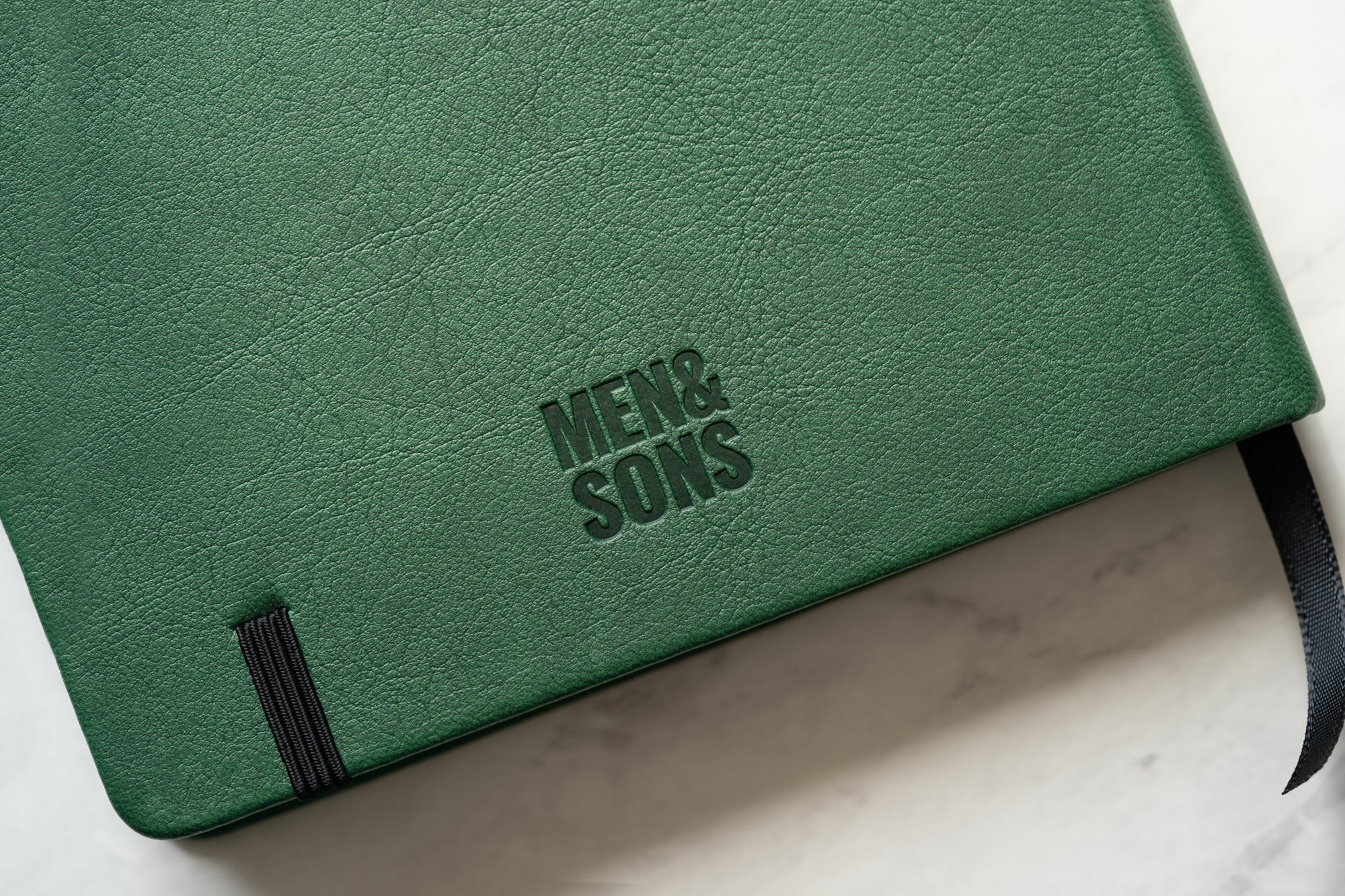 Leather Hard Cover Notebook - Green