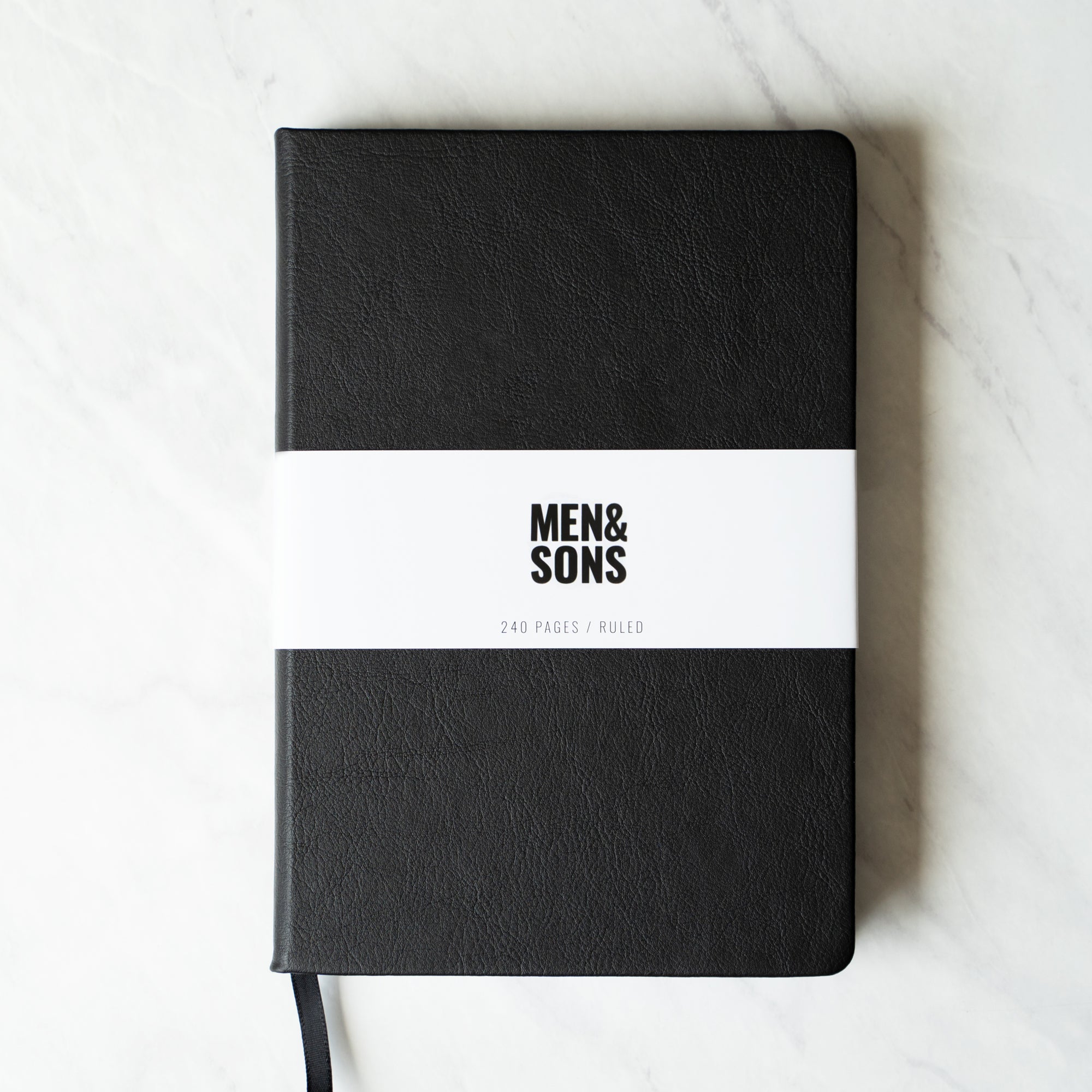 Leather Hard Cover Notebook - Black