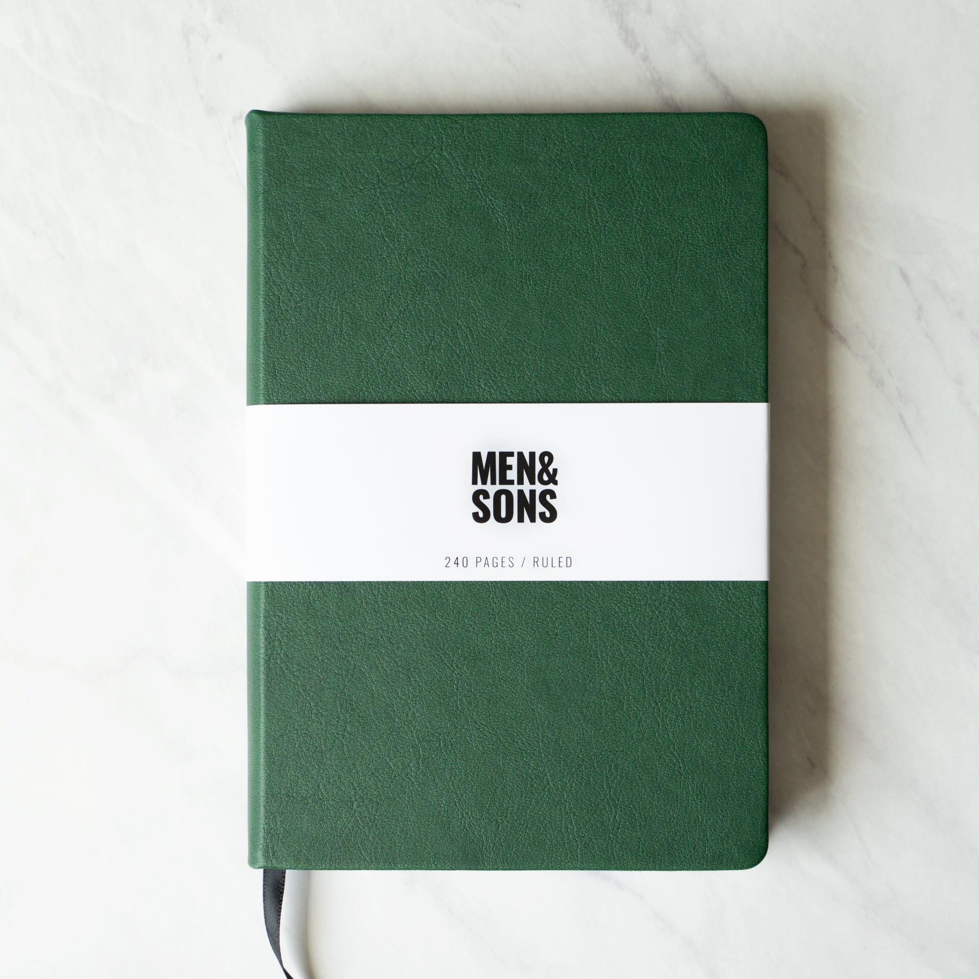 Leather Hard Cover Notebook - Green