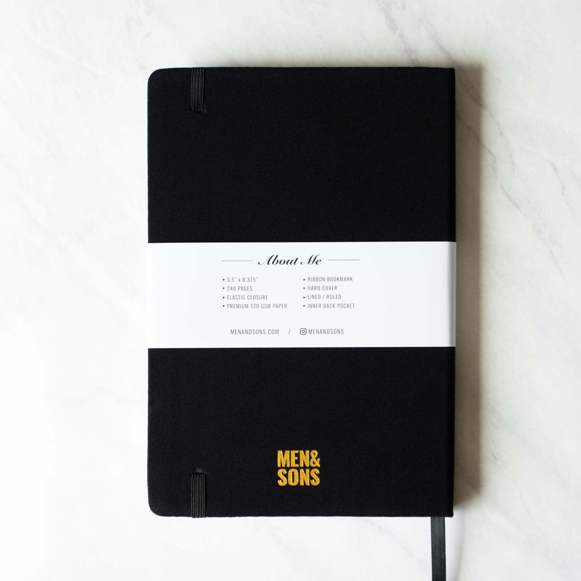 Linen Hard Cover Notebook - Black