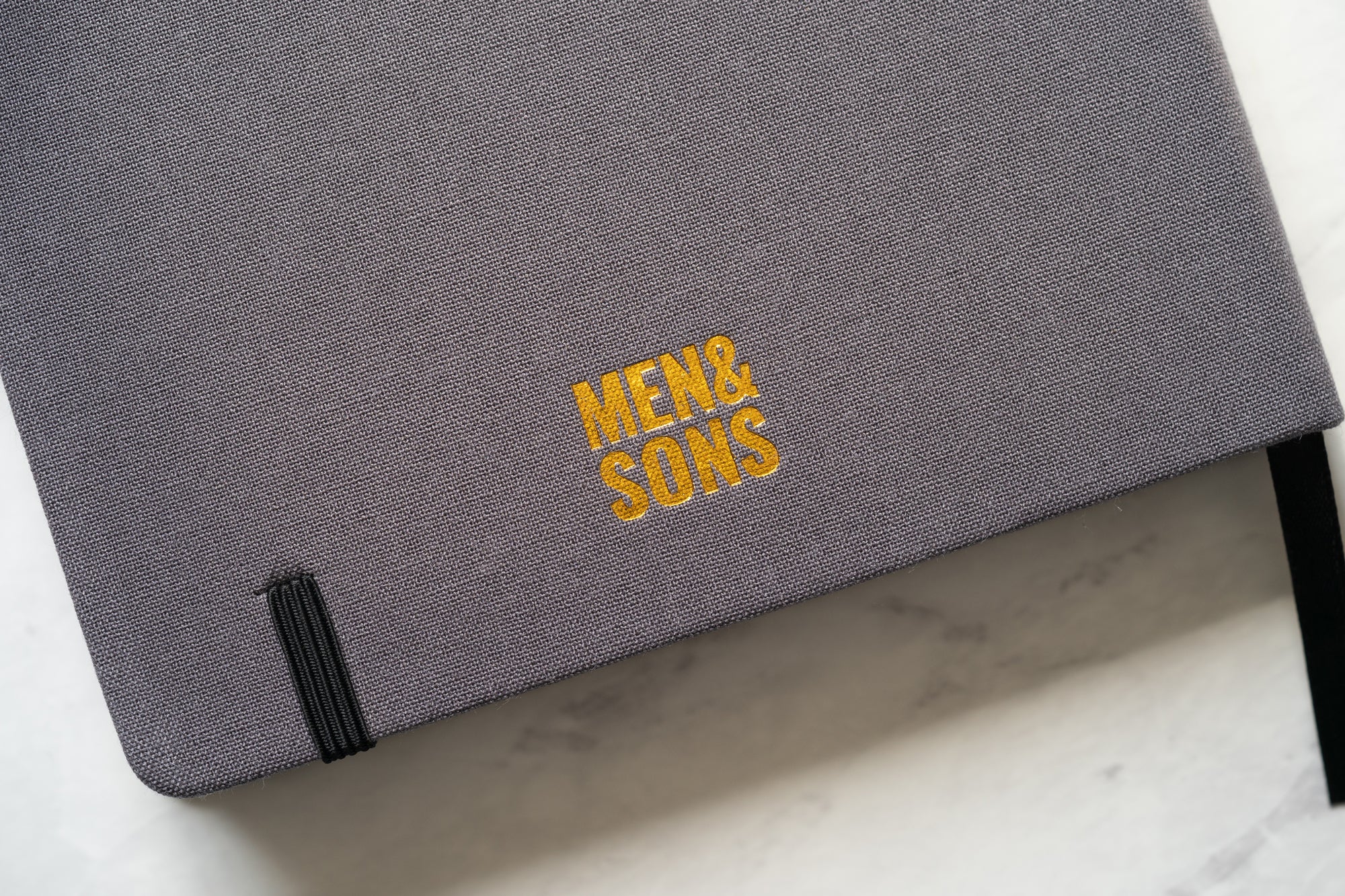 Linen Hard Cover Notebook - Grey